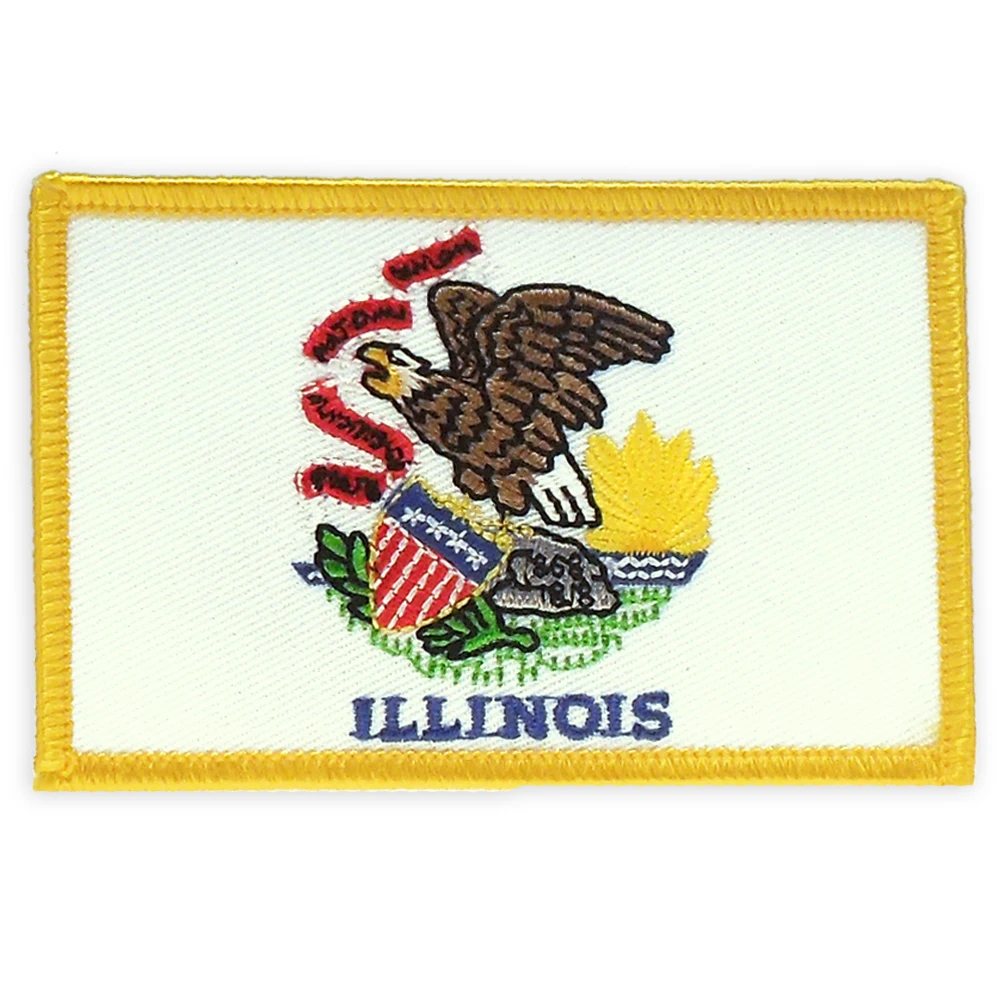 Hot sales printing Illinois flag 100% polyester America state flag custom countries flag banner