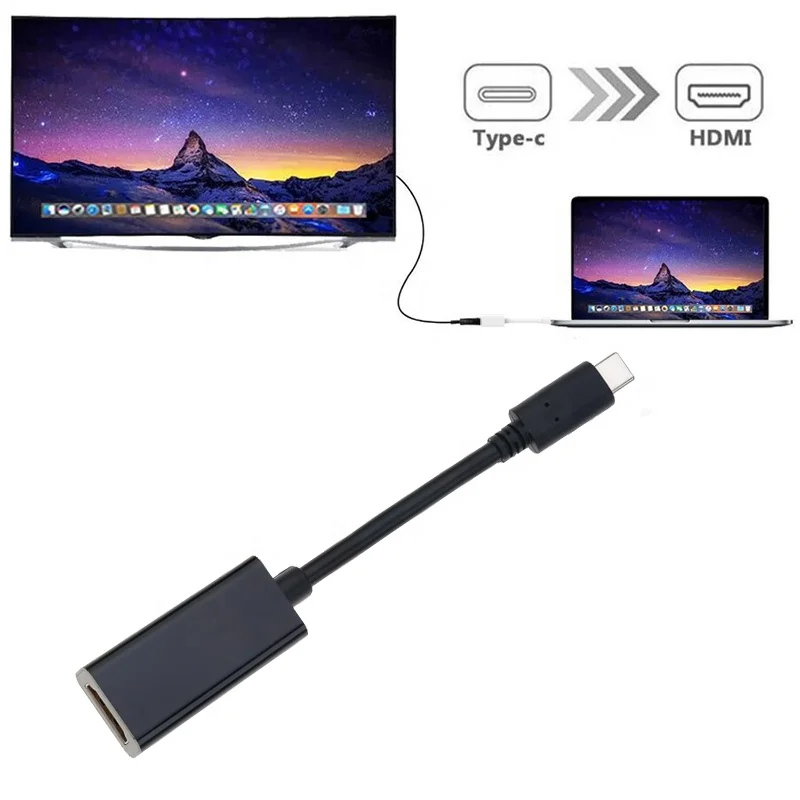 USB C to HDMI Adapter 4K Type C 3.1 Male to HDMI Female Cable Adapter Converter for Sam sung S9/8 Plus HUA-WEI L-G G8