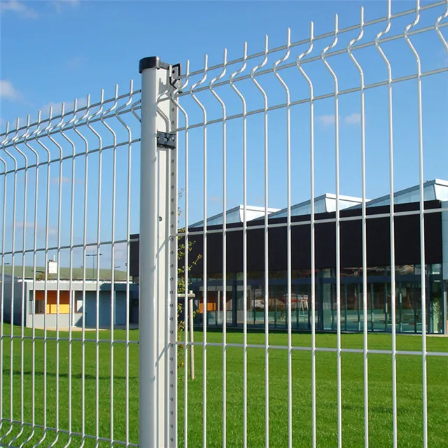 Prefab Galvanized steel PVC coating iron 4x4 Welded 3D fencing Panel Wire Mesh Fence