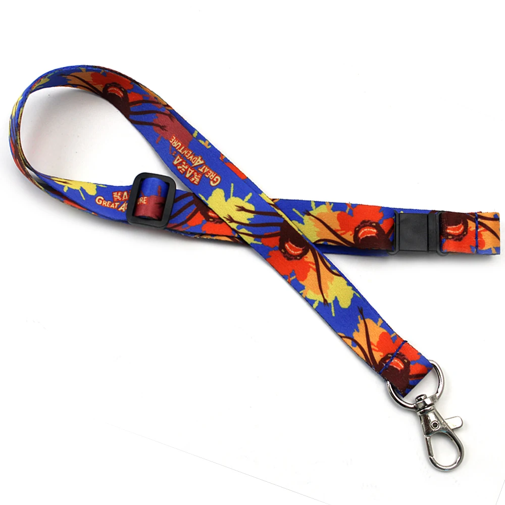 
Manufacturers Fashion Flat Polyester Cheap Personalize Luxury Single Custom Id Card Holder Sublimation Lanyards With Logo 