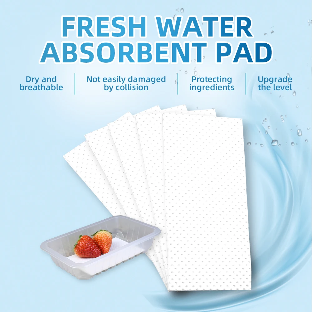Absorbent Meat Pads OEM Seafood Fish Biodegradable Materials WATER ABSORB