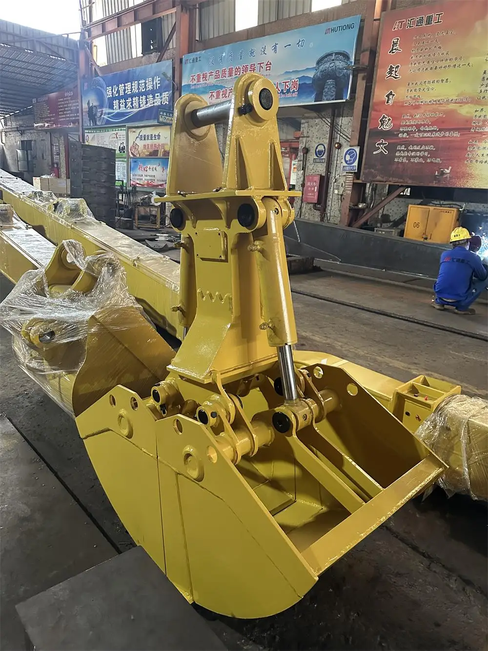 2024 New Heavy Duty Hydraulic Clamshell Bucket Grab Digger Attachment for 8 Ton Mini Excavator Construction Farm Industries