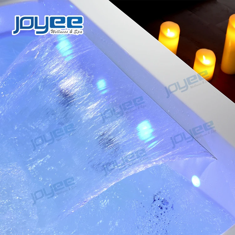 JOYEE luxury bath bathtub/ spa hot tub/ shower combo wooden intex whirlpool 2 person China indoor jakuzi hot tubs with step