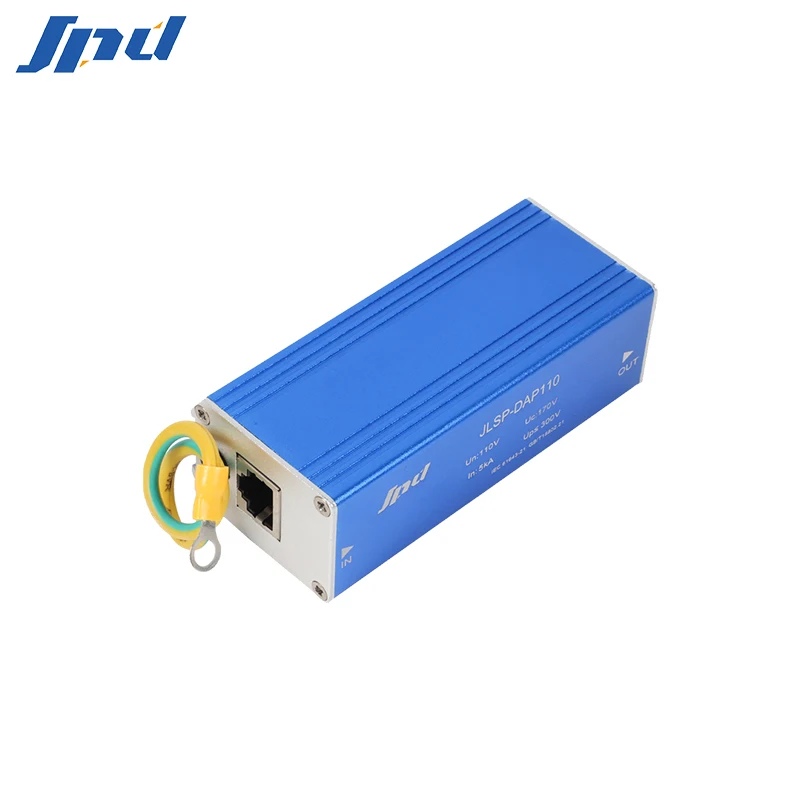 JINLI Gigabit 1000Mbps ethernet surge protector POE SPD for signal lightning protection