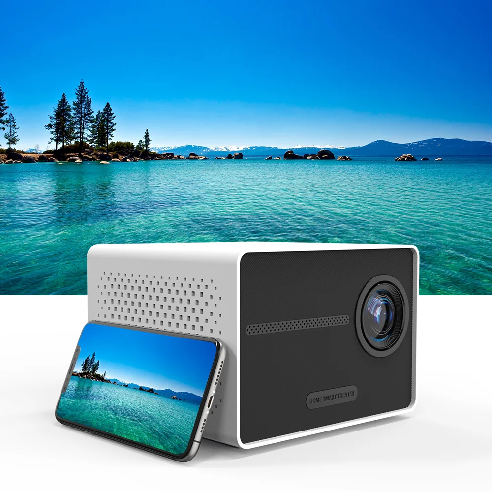 LED WIFI HD Wireless Android 9.0 AOSP Wireless Home Theater Pocket Video Mini Projector