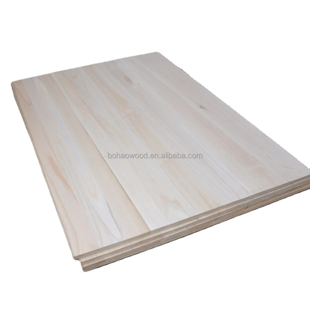 E0, E1 GLUE Environmental Natural SOLID PAULOWNIA Boards /paulownia Finger Joint Board For Sale