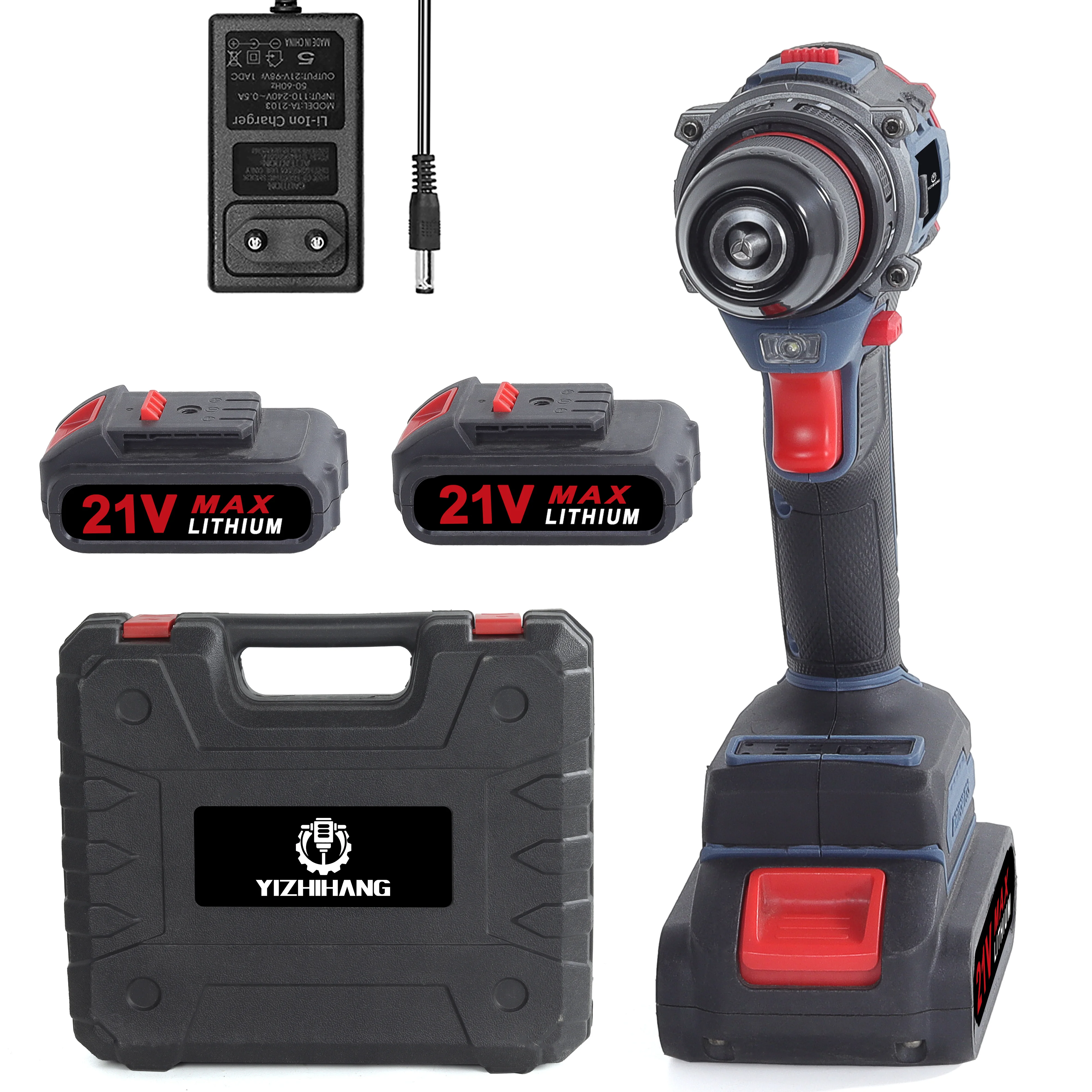 Brushless Drill Machine 10mm Cordless Driver Drill 21V Battery Drilling Tools