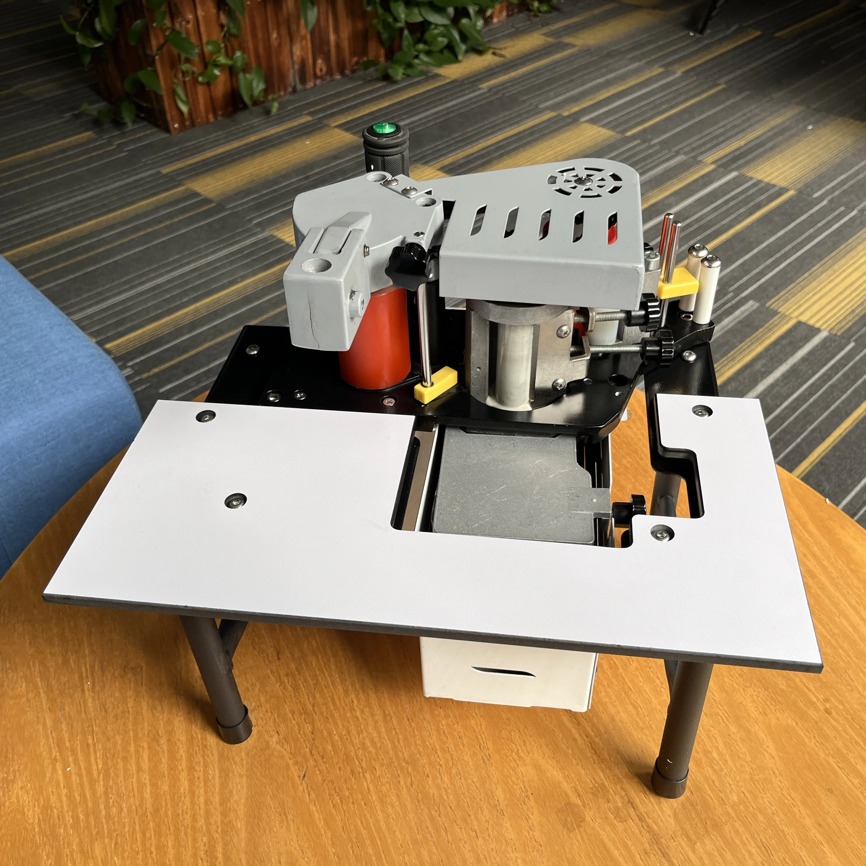 TingTing manual curve-straight edge banding machine woodworking machinery Small Hand Held Edge bander