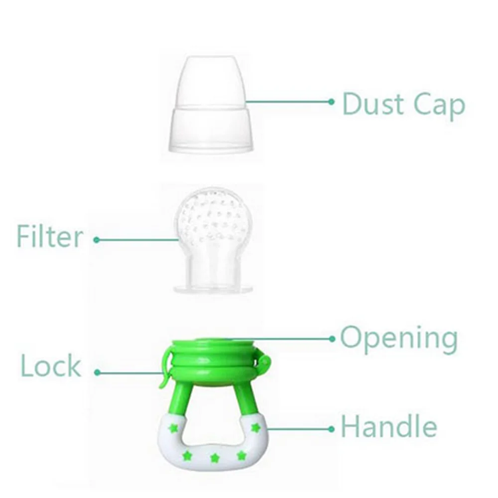 Hot Selling Fod Grade Silicone Baby Food Fruit Pacifier Feeder/Fruit Dummy Nibbler