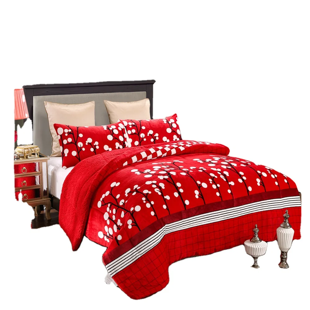 
shaoxing, zhejiang, china factory wholesale customized printed warmer microfiber quilt 