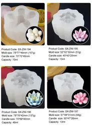 China supplier custom various shapes succulent plants flower pot diy silicone candle mold