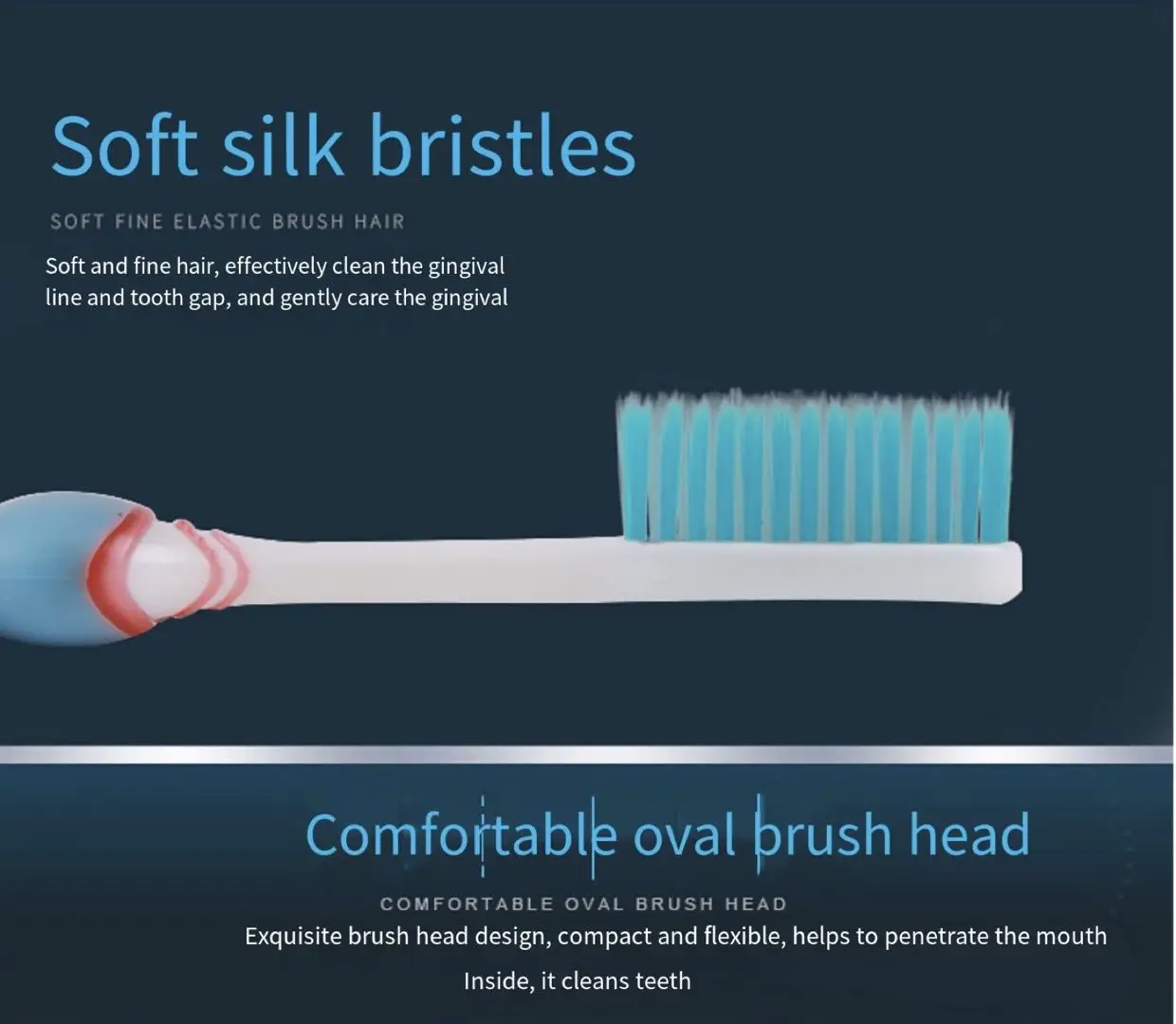 Soft-bristled lovers toothbrush protects the gums and prevents bacteria in the mouth toothbrush  b