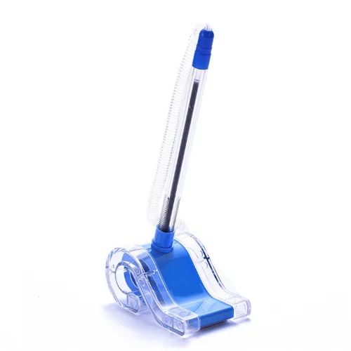 Custom Logo Plastic Promotional Pen Desk Counter Pen with Flexible Cord