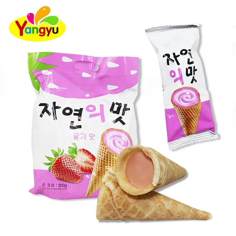 Halal Individual Package Center Filled Chocolate Ice Cream Biscuit