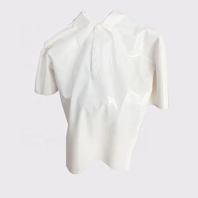 New Fashion POLO Latex  O Neck Latex Lace Long Sleeve Shirt Elegant French Style Latex Top Gummi Stylish fo man  with Best Price