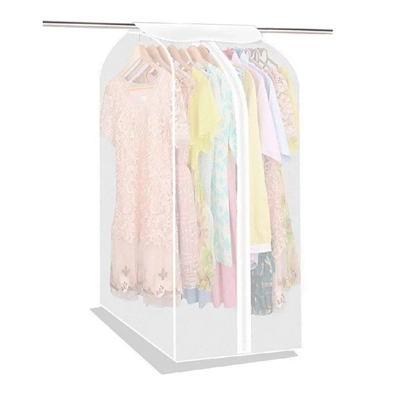 
Translucent Wedding Dress Long Term Garment Storage Bag Large PEVA for Plane Travel with Magic Tape and Zipper 
