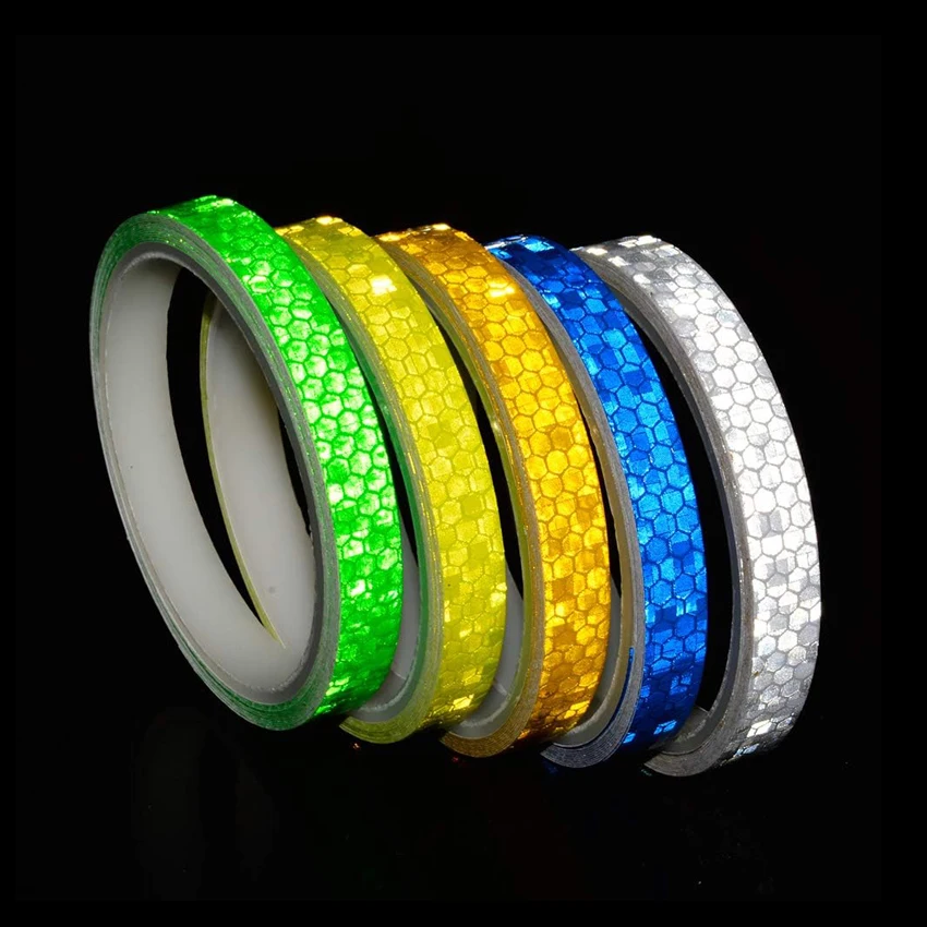 MANCAI Reflective Bike Stickers High Visibility Fluorescent Bicycle Strips Reflective Tape for Safe Cycling