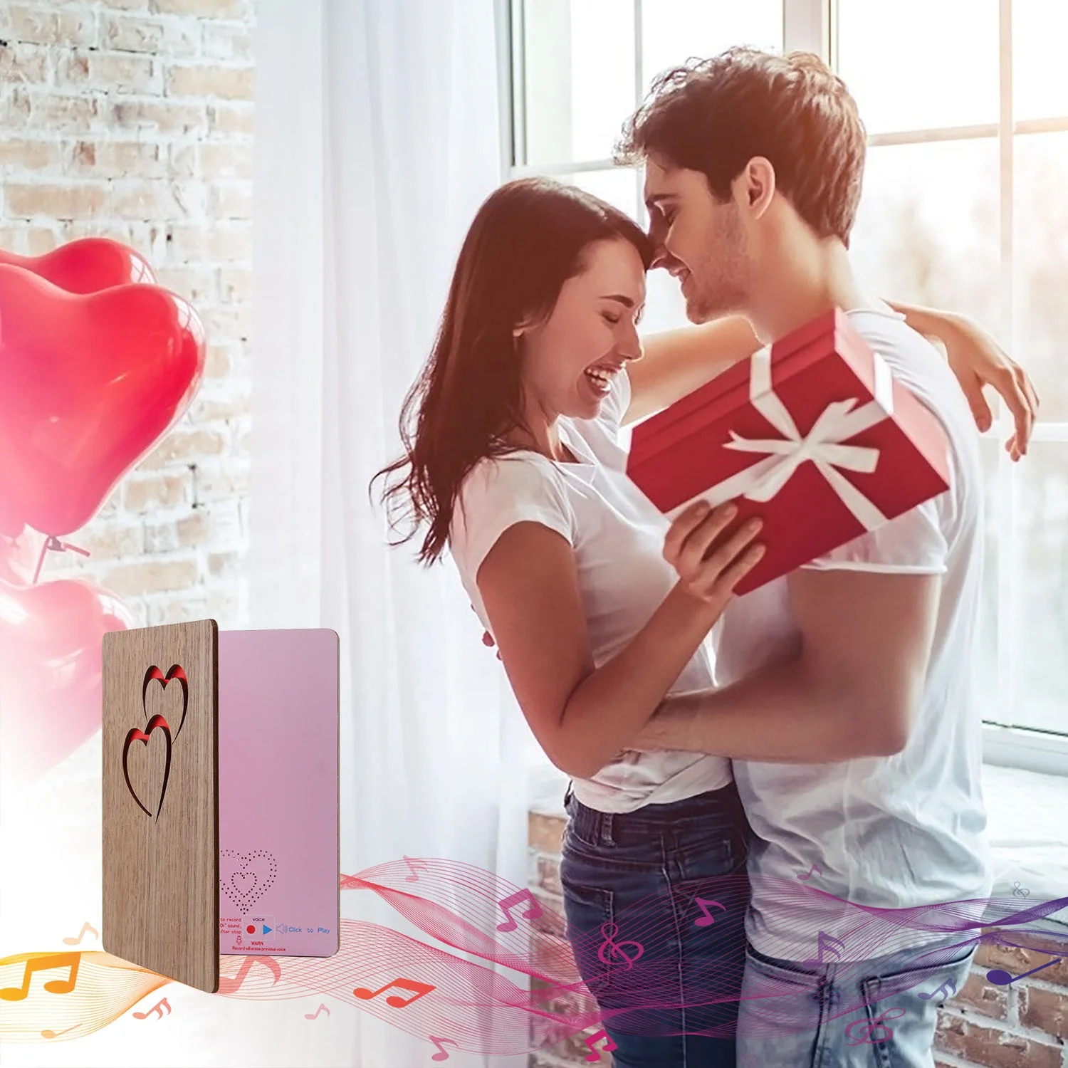 Hot Sale DIY Wooden Musical Greeting Cards Thank You Card Custom with Logo