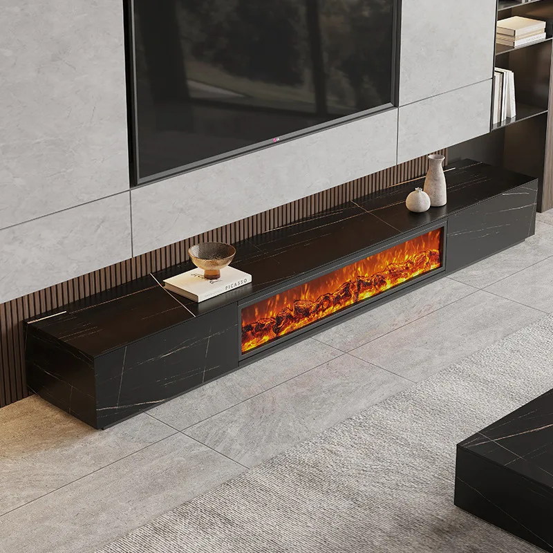 Fireplace rock panel TV cabinet recessed simulation flame electronic fireplace core fireplace firelight decorative floor counter