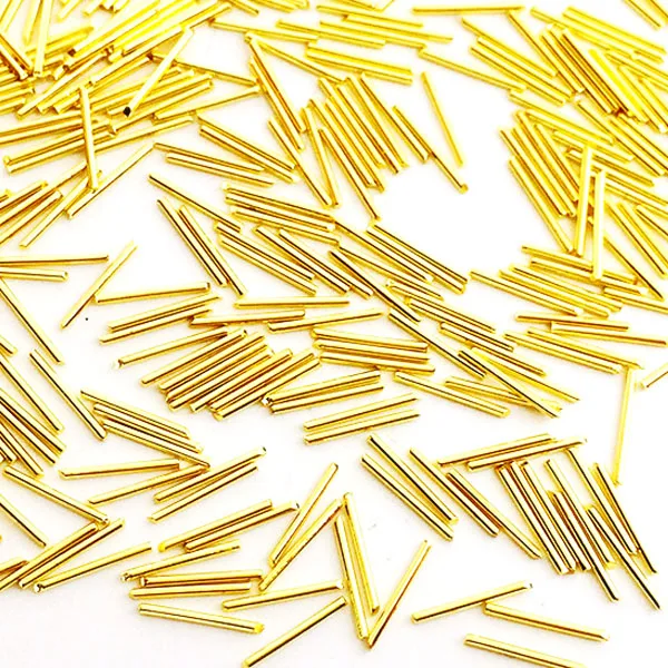TSZS Japanese Style 3D Nail Accessories DIY Ultra thin rod Gold Sliver Glitter Metal Sticker Parts Charm Studs