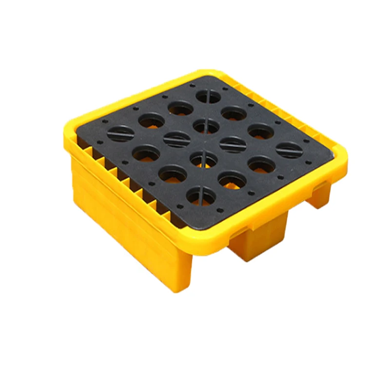 4 drum ibc oil drum spill containment plastic pallet with drain