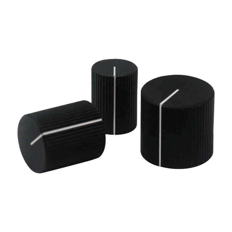 Вращающаяся обработка на станке с ЧПУ, металлический круглый потенциометр, Серебряный рифленый вал, анодированные алюминиевые вращающиеся ручки громкости