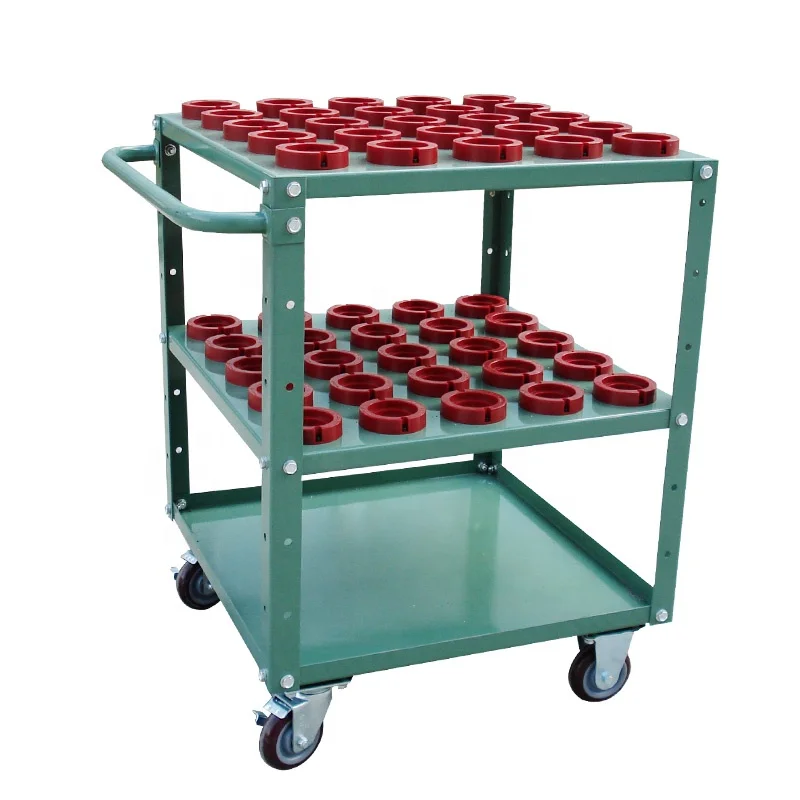 BT30 BT40 BT50 BT60 HSK40 63 80 100 CNC Tool Holder Cabinet With Casters Metal CNC Tool Storage Rack And Trolleys