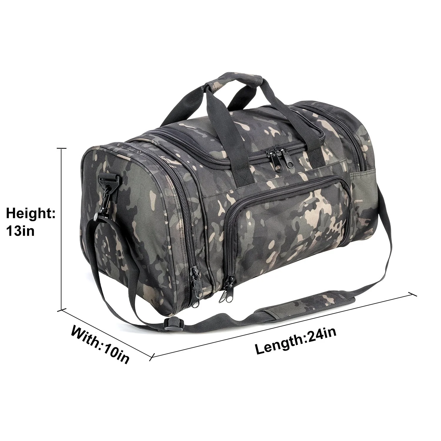 Outdoor Travel Weekend Bag Waterproof Durable Camouflage Oxford Tactical  Large Capacity Duffle Bag