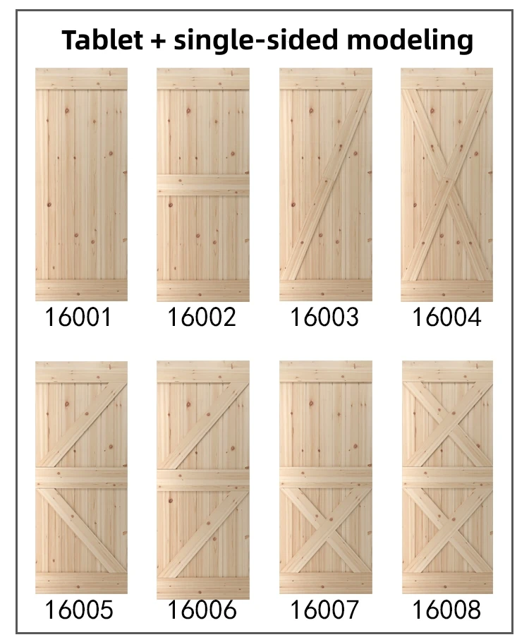 Factory direct supply wholesale barn door hanging rail push-pull sliding door track slide rail wooden door for toilet bathroom