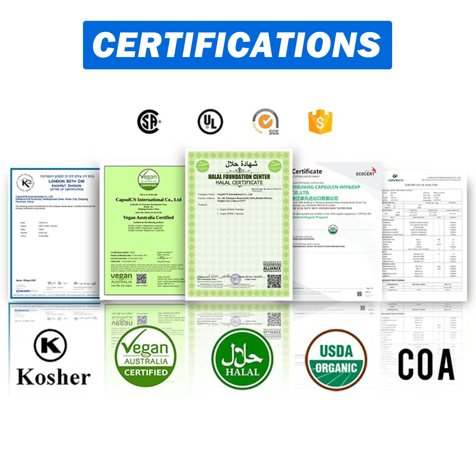 Kosher Certified Health High Reliability Orange Color Empty Gelatin Capsules Red And White Hard Capsules Have Separated Capsule