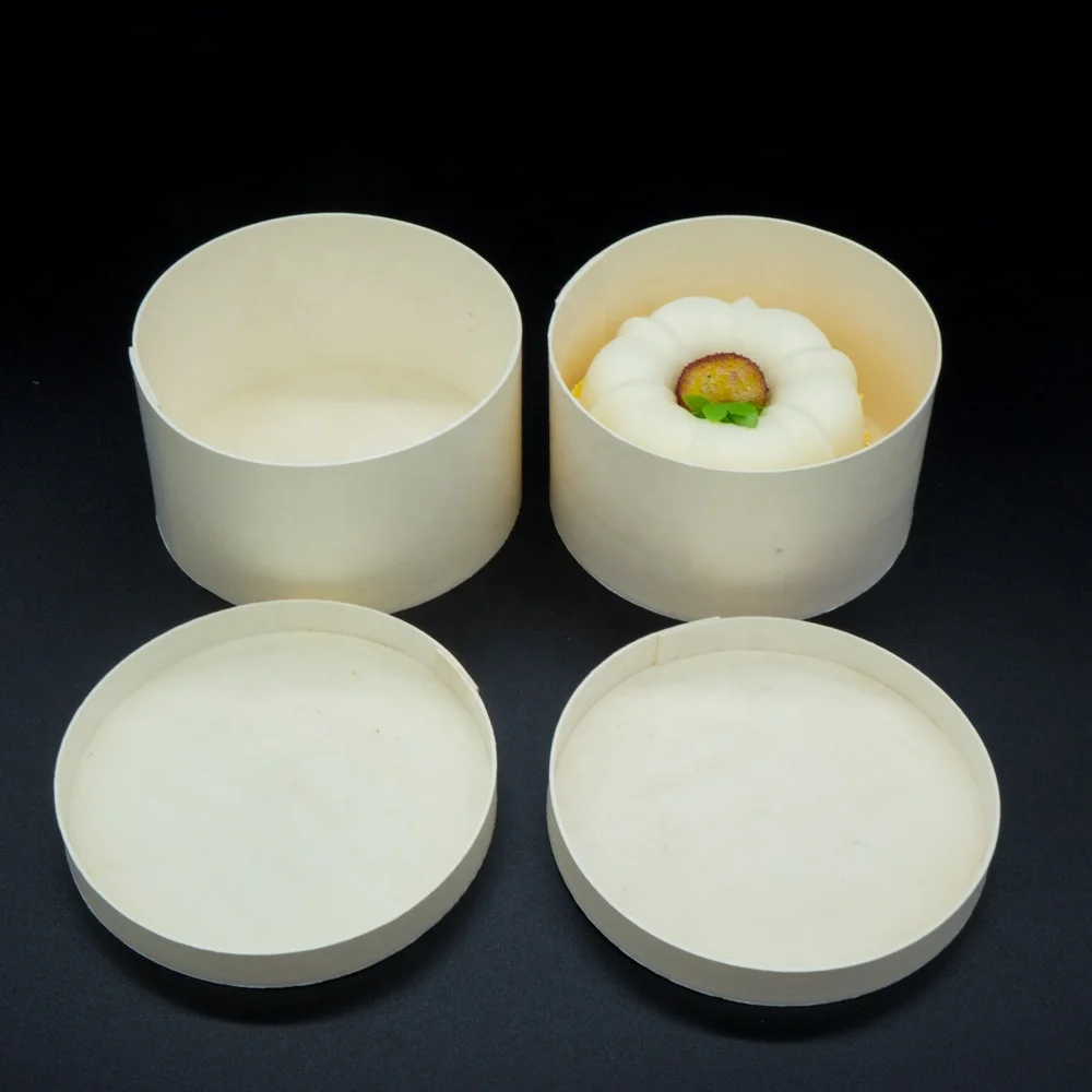 Cake Bakery Veneer Brie wooden boxes Round cheese wooden box food container