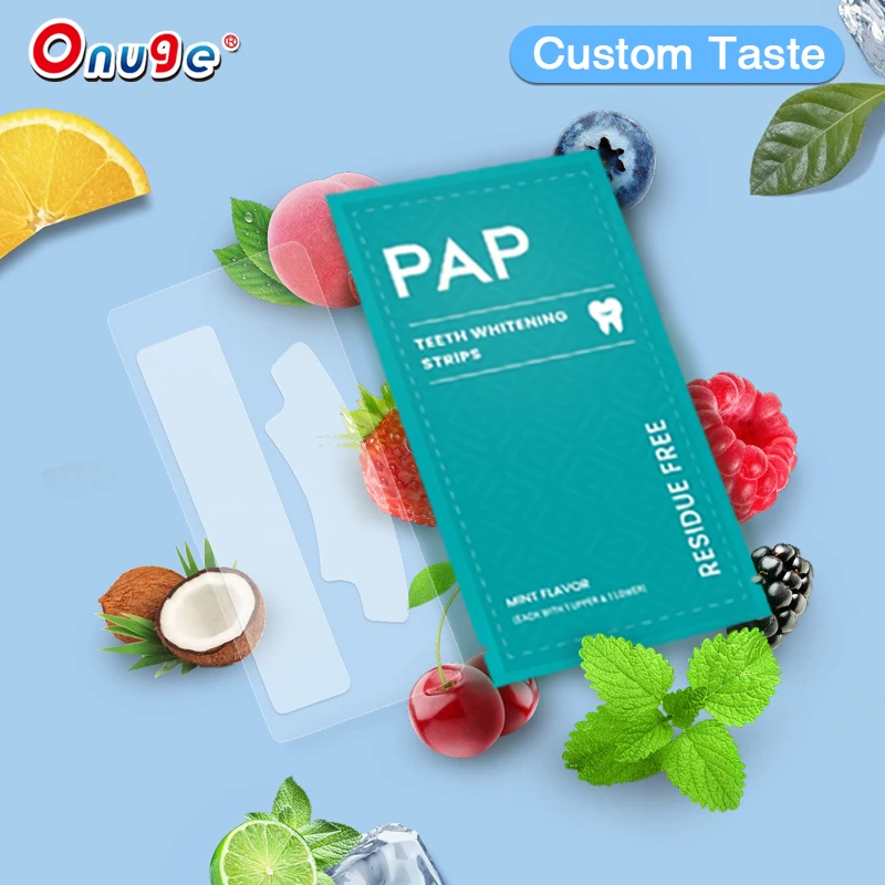 15 min Mild but Effective teeth whitening strips wipes OEM packaging 2025 oem new pap Residue Free tooth whitening strip