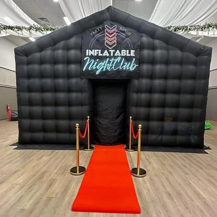 Lilytoys factory custom black air cube tent inflatable night club comercial backyard nightclub portable party disco tent