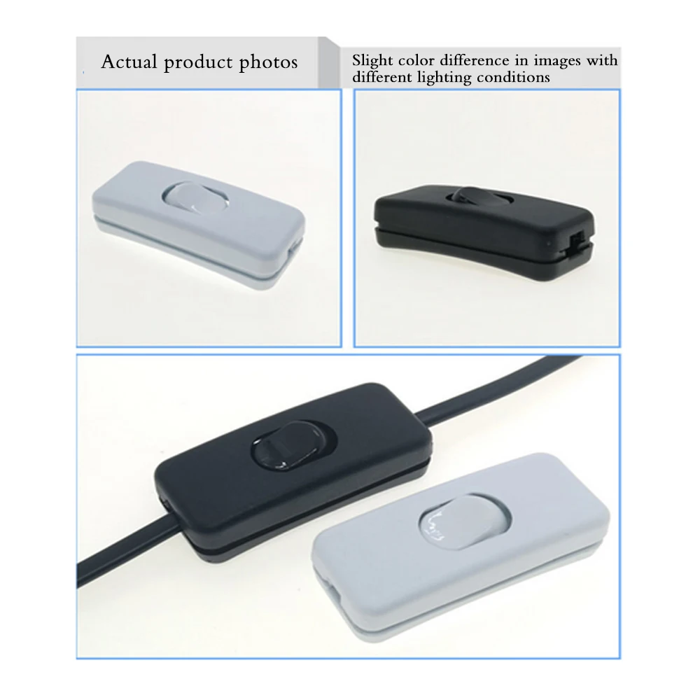 Light Switch Inline On/off Table Desk Lamp Cord Cable Toggle Rocker Switches Control For Led Lighting