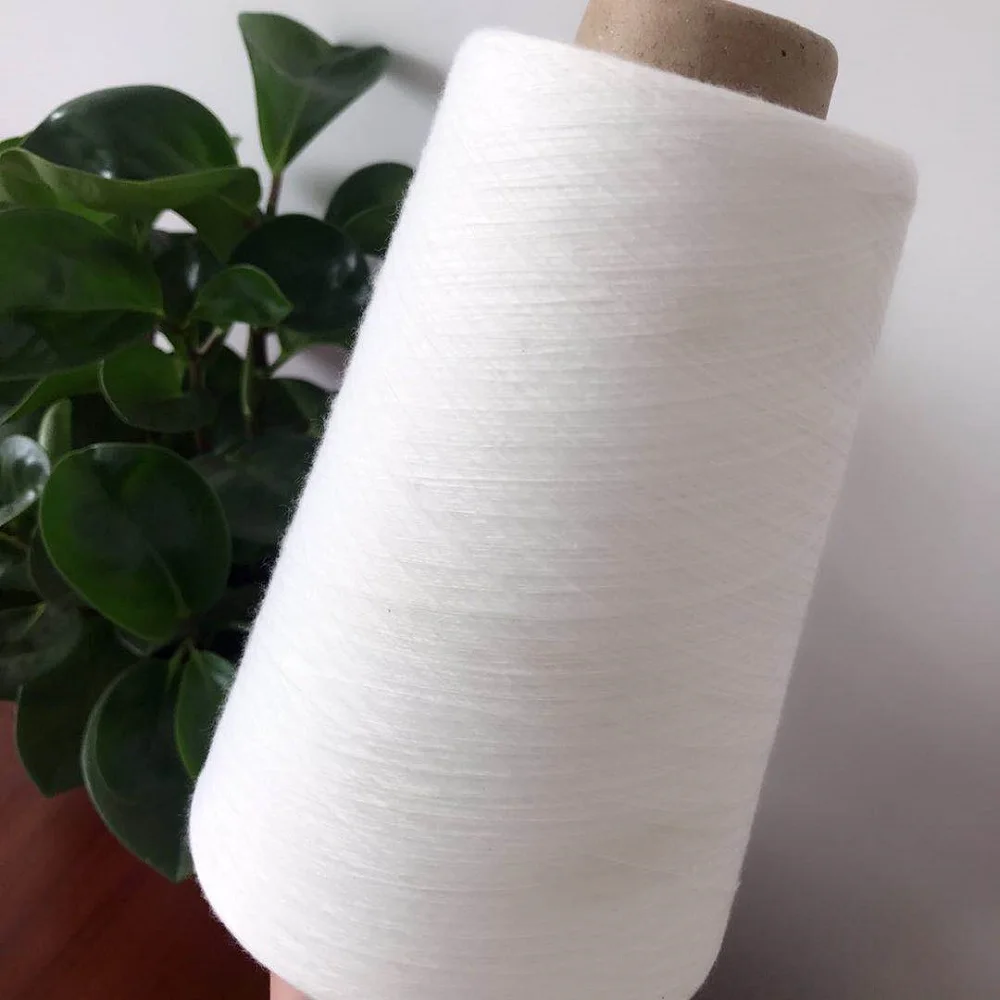 Recycled polyester virgin yarn close virgin spun yarn 30s 40s 50s