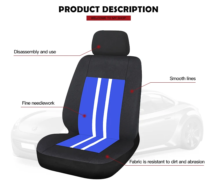 Factory Supply Sport Black Grey Car Seat Covers Universal