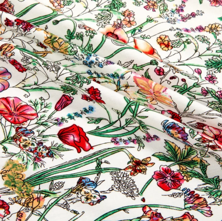 Лидер продаж, оптовая продажа, высококачественная одежда на заказ 45s с принтом, 100% вискозные ткани, оптовая продажа вискозных тканей от производителя