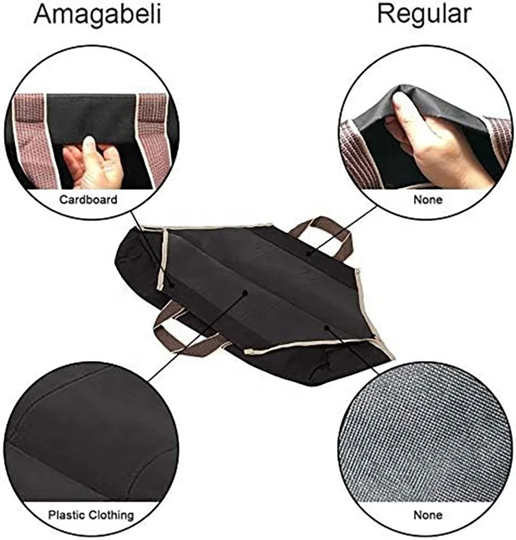 Waterproof Heavy Duty Dust-Proof Collapsible Extra Large Fireplace Firewood Log Tote Bag