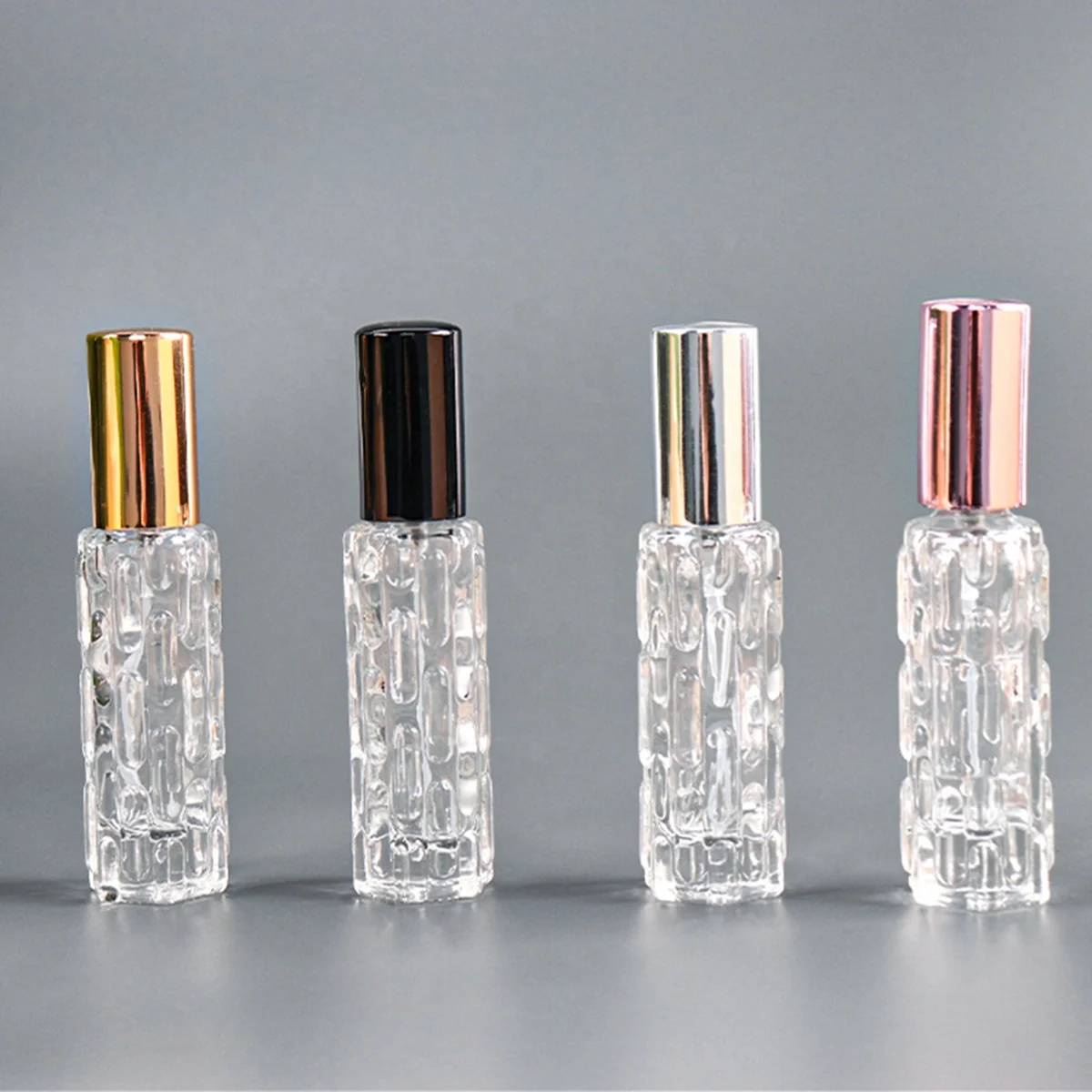 10ml glass perfume spray bottle Aluminum spray head perfume dispenser bottle press empty bottle