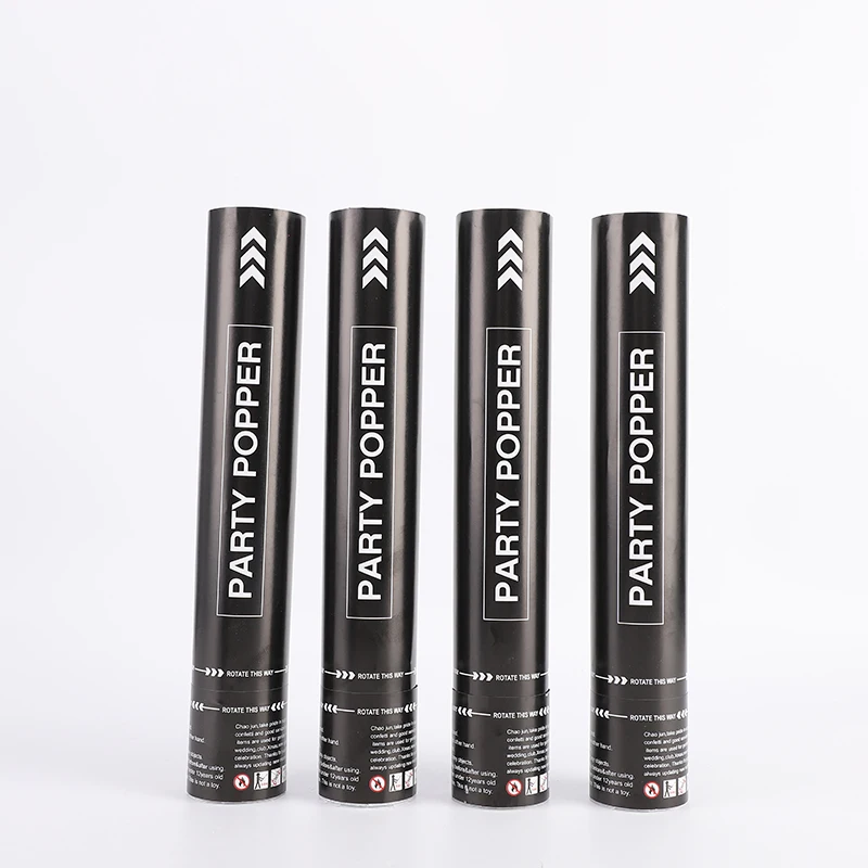 Chaojun manufacture directly white paper confetti manual party poppers cannon
