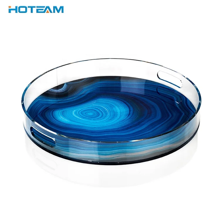 Factory Price Acrylic Display Tray  Acrylic Serving Tray Disposable Plastic Party Serving Tray Acrylic display