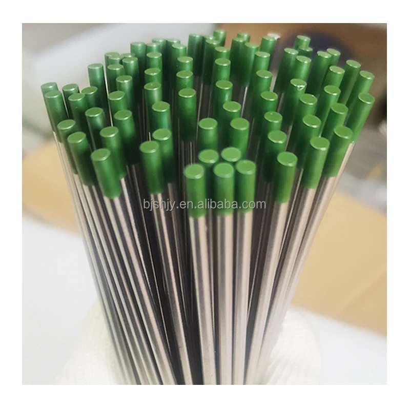 wp pure tungsten green tig welding electrodes rod for aluminum welding