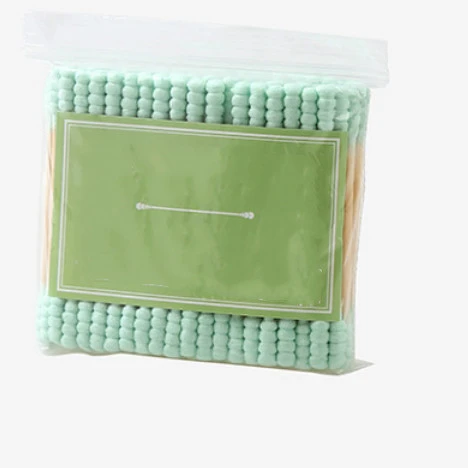 Зеленые цвета, хорошая цена, ушные чистящие бутоны, бамбуковые палочки, ватные палочки в коробке из крафт-бумаги