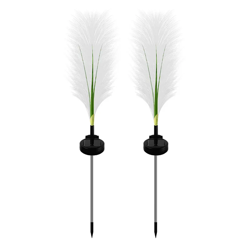 OEM Reed Waterproof Solar Garden Lamp Patio Lawn Lamp Outdoor Courtyard Decoration Led Light Floor Lamp Path Automatic Sensor