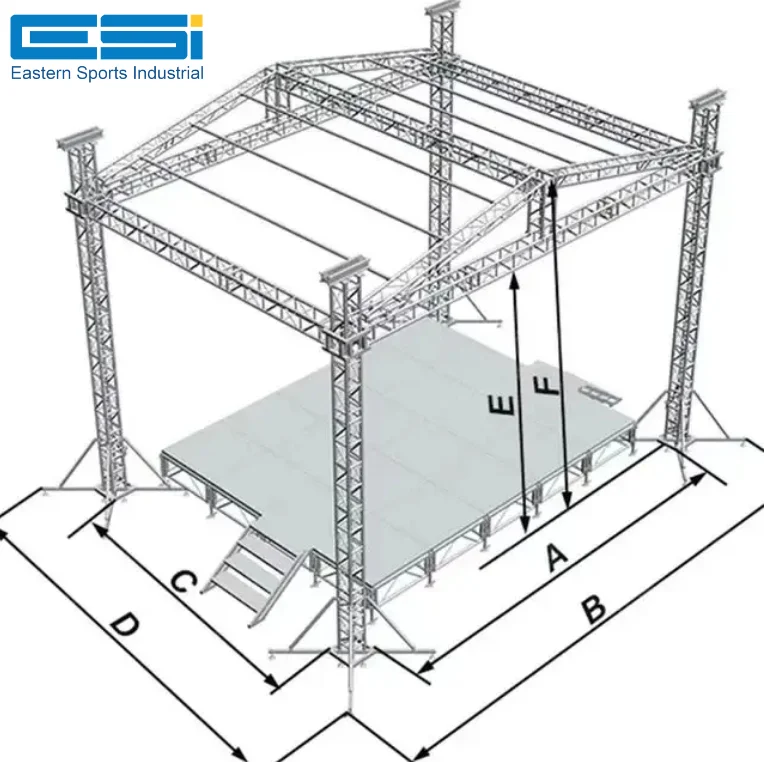 Global Truss F34 High Quality Aluminum Roof Truss Party Events Indoor/ Outdoor event truss for sale