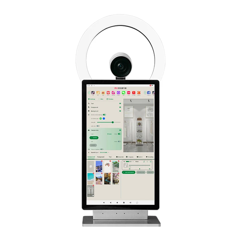 New Version 15.6 Inch LCD Screen Live Streaming Broadcasting Machine Capacitive Touch for Tiktok Facebook Live Show