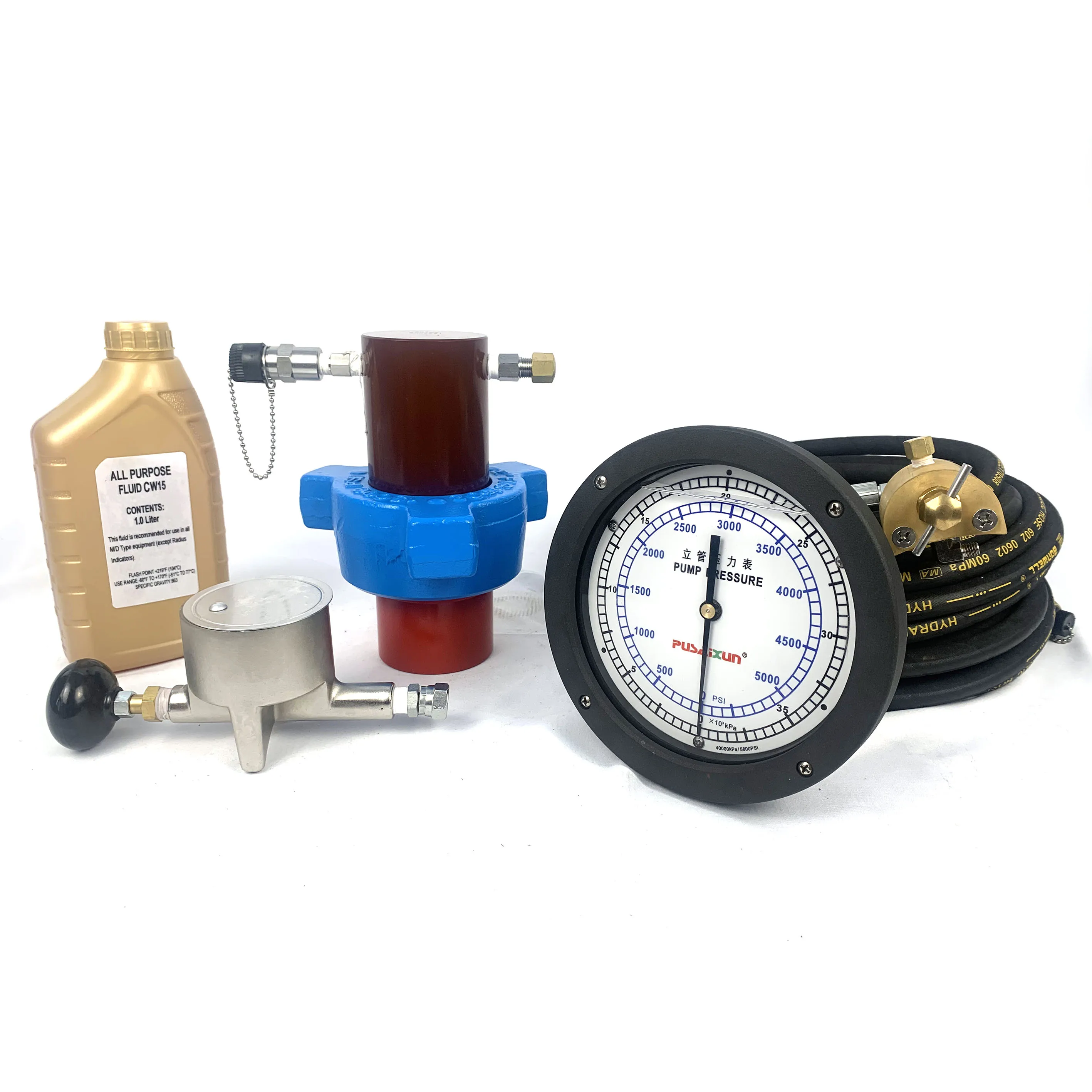 6 Inch Fluid filled mud pump gauge, Single Pointer Gauge System, capacity ranges from 0~1000 Psi to 0~15000 Psi