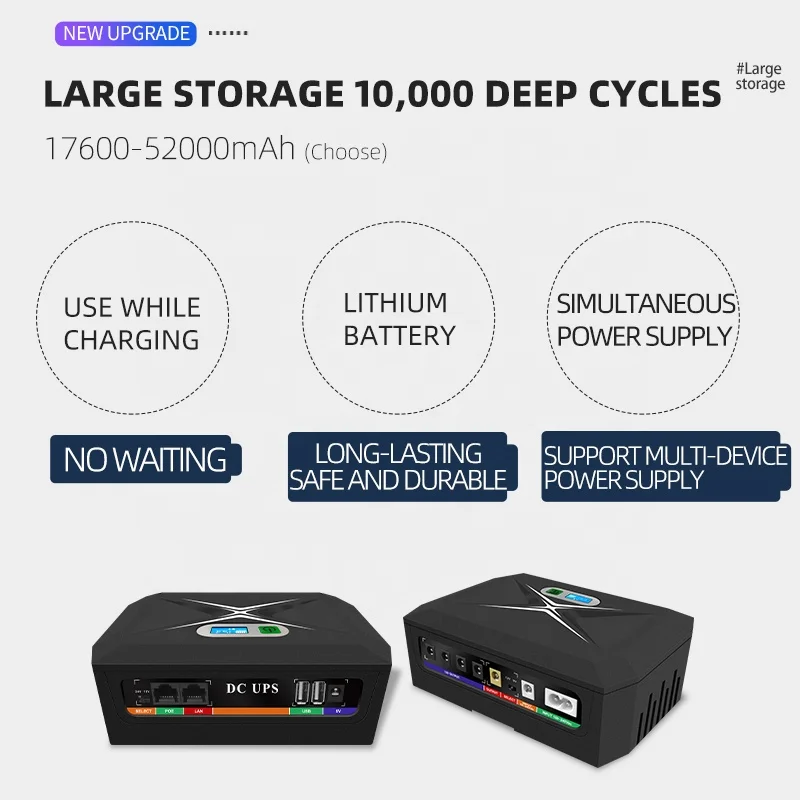 Мини Dc Ups Spdc60W-17600Mah Wifi маршрутизатор модем Cctv камера резервная батарея Usb Power Bank для маршрутизатора