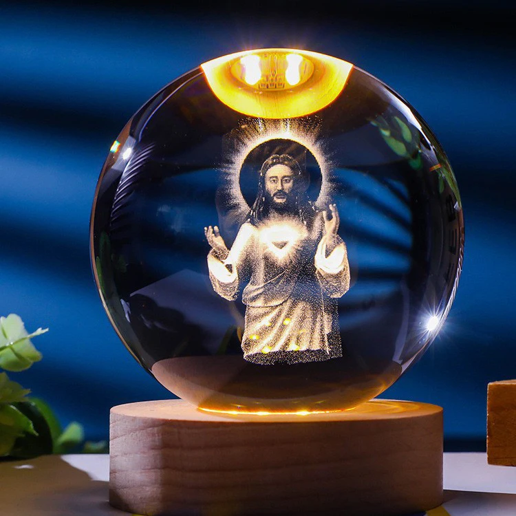 popular cloud rain astronaut earth Moon Saturn universe mini 3D Crystal present Ball crystal crafts  Night Lamp light