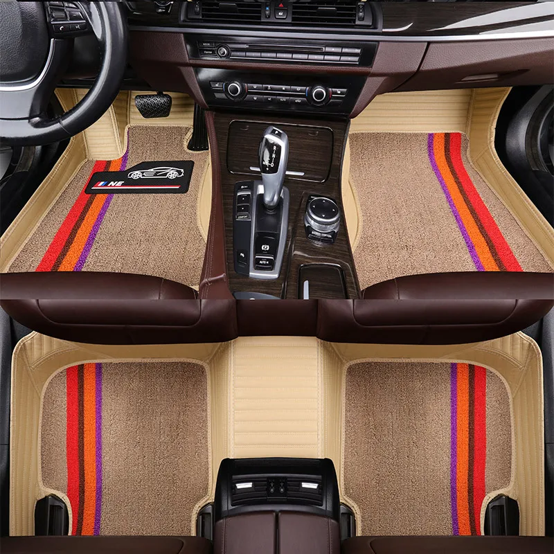 Customized design pu leather universal durable nonslip car mat
